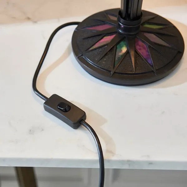 Endon 63939 - Tiffany ASTORIA asztali lámpa 2xE27/60W/230V átm. 40 cm