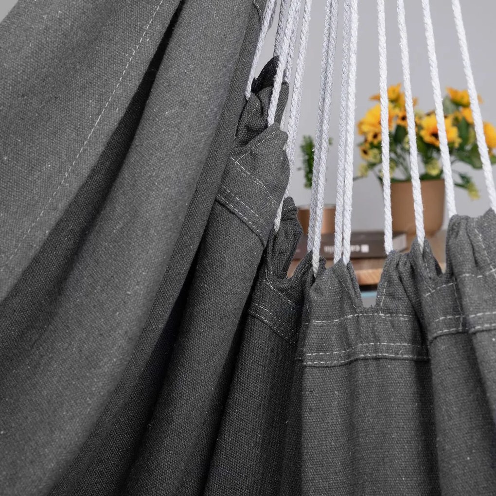 MANDY függőszék, 170x100x150cm, sötétszürke Detex