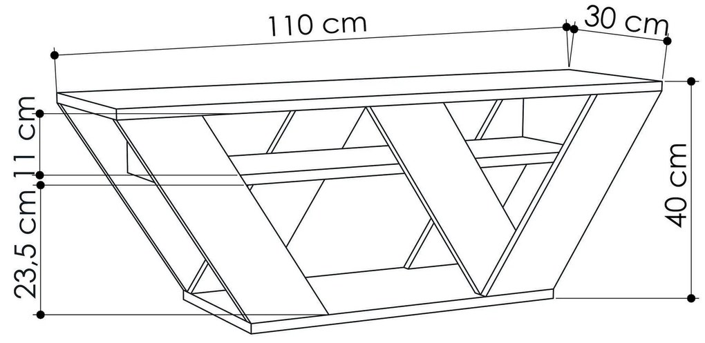 TV asztal Parvati (antracit). 1067319