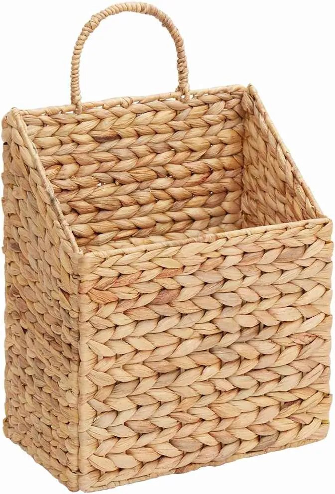 vidaXL Függő kosár Természetes 30 x 17,5 x 49,5 cm Vízi jácint