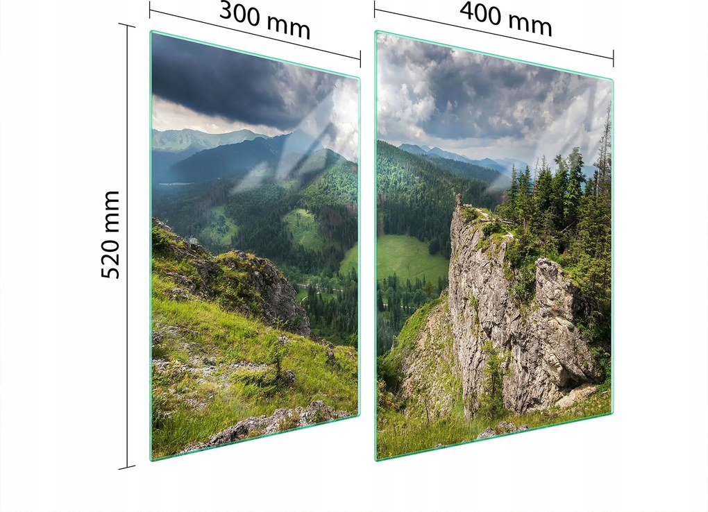 Üveg Tűzhelyvédő Főzőlap 70x52 Hegyek Edzett Üveg