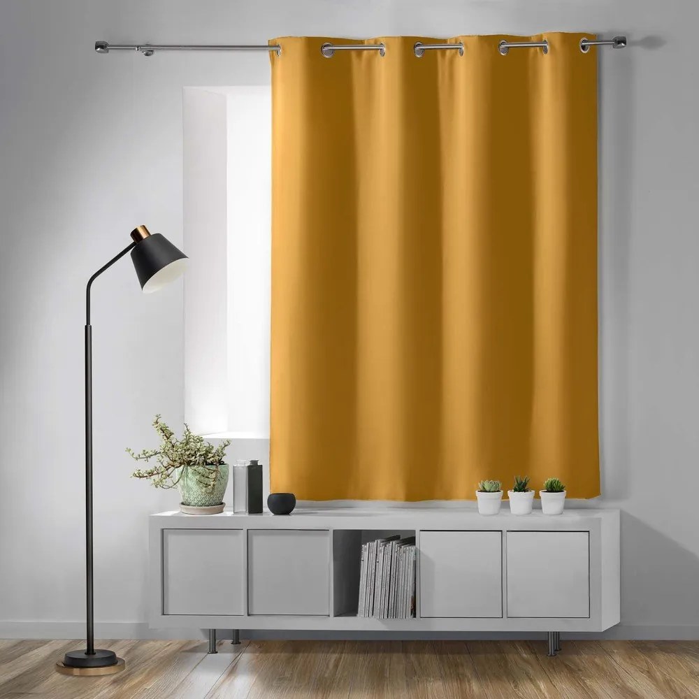 Okkersárga sötétítő függöny 135x180 cm Occult – douceur d'intérieur