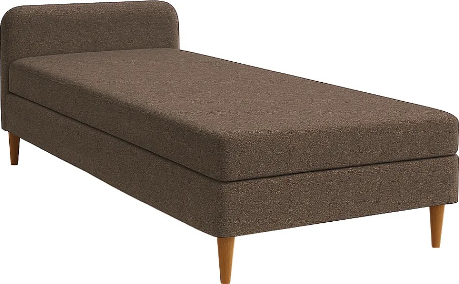 Ágy, 110x200, molitán, barna, BRUNY