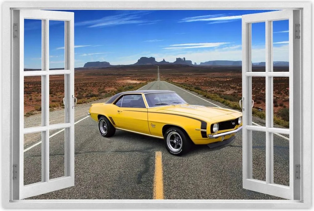 Poszter 90x60 Sárga Chevrolet Ss Auto