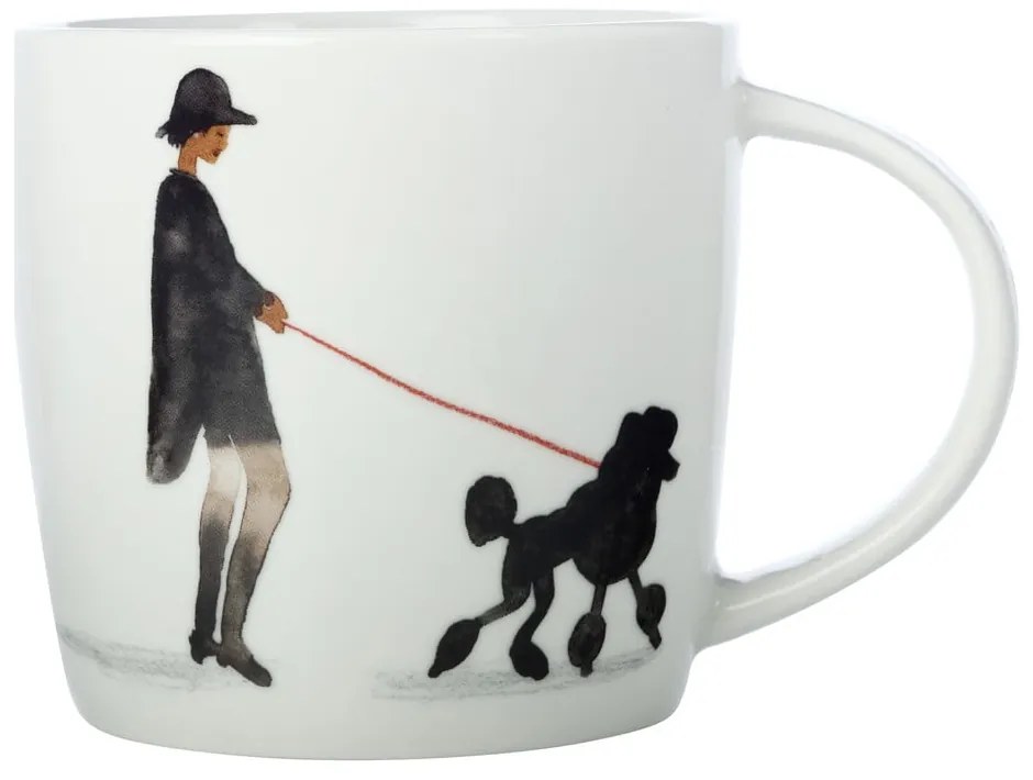 Fehér porcelán bögre 400 ml Fashion Poodle – Maxwell &amp; Williams