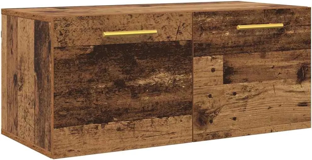 vidaXL Fali Szekrény Régi fa 80 x 36.5 x 35 cm Faanyag