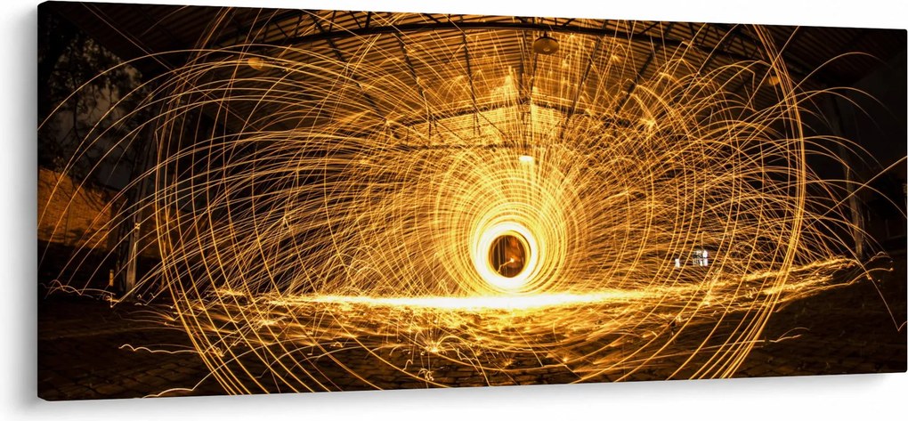Egy izzó lemez képe (120x50 cm)