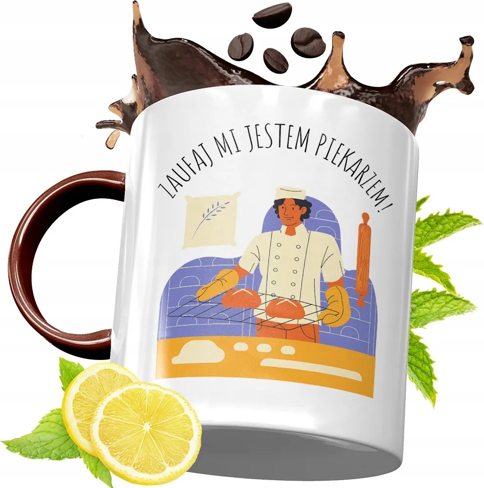 Bordó Bögre Péknek Születésnapra Ajándék fényképes nyomattal