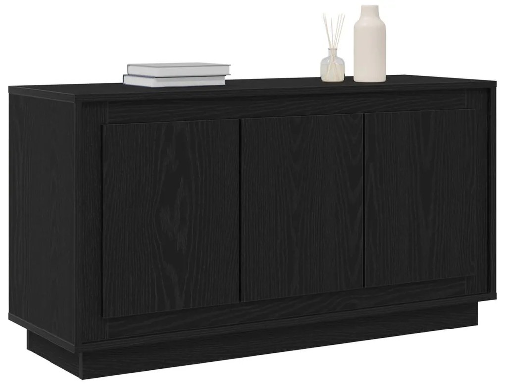 Oldalszekrény Fekete Tölgy 102x35x55 cm Mérnöki Fa