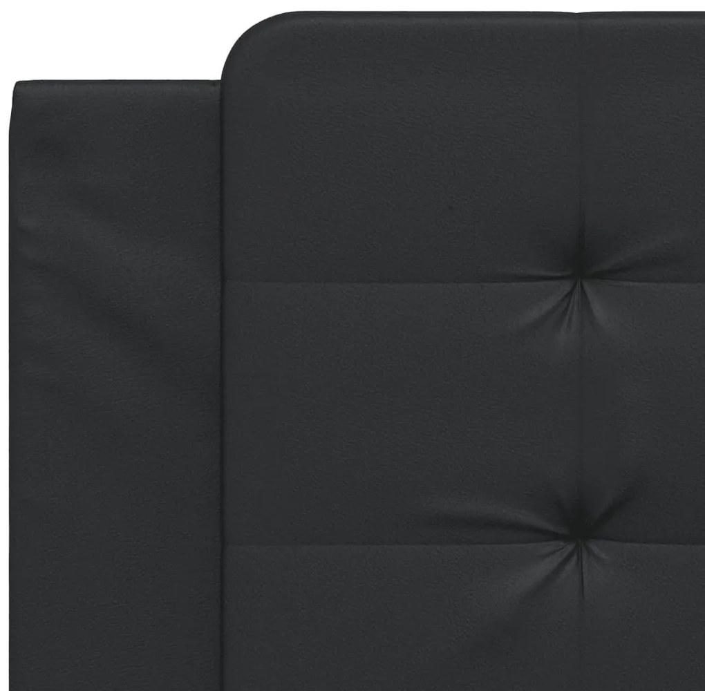 fekete műbőr fejtámla párna 100 cm
