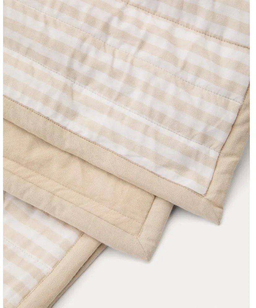 Bézs bio pamut steppelt ágytakaró 180x240 cm Sini – Kave Home