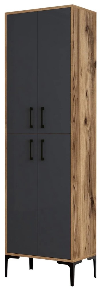 Tároló szekrény Berlin A - Walnut, Anthracite