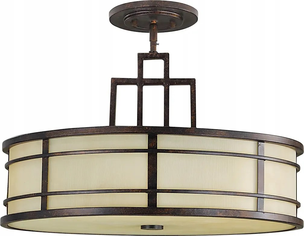 Fusion ipari függőlámpa barna/E27/görög stílus/Feiss