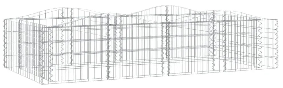 íves horganyzott vas gabion magaságyás 200x100x50 cm