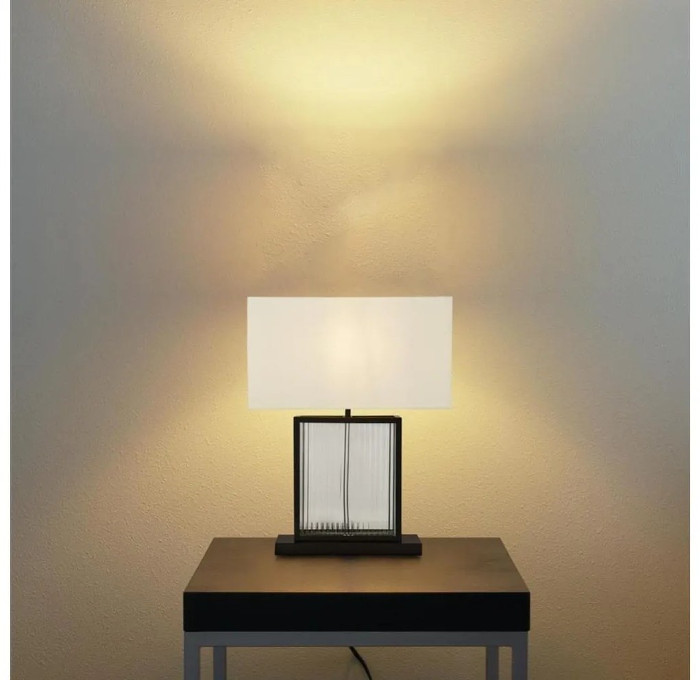 Searchlight EU54210BK - Asztali lámpa CLARENDON 1xE27/60W/230V fekete