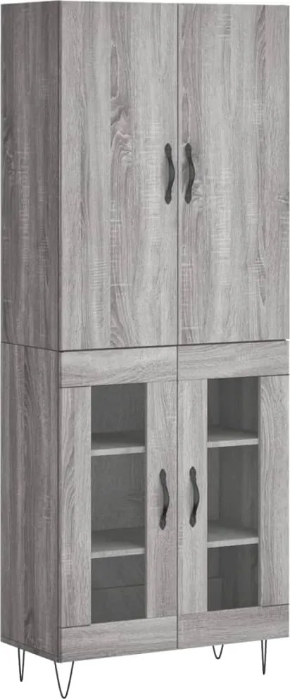vidaXL szürke sonoma szerelt fa magasszekrény 69,5 x 34 x 180 cm