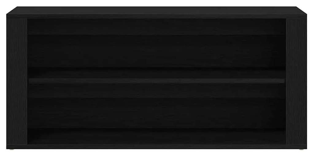fekete tölgyfa cipőpad 100 x 35 x 45 cm rétegelt fából