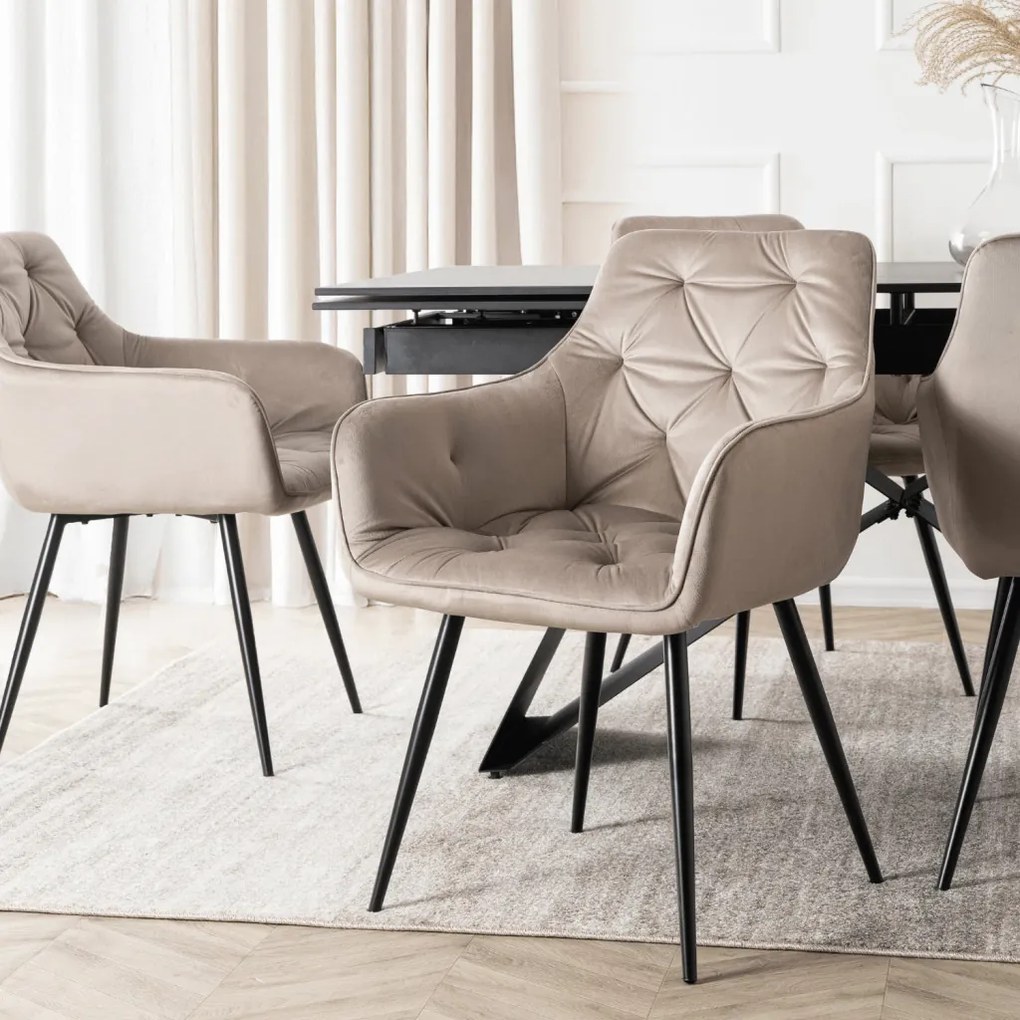 Bézs Bársony Étkezőszék. MODESTO