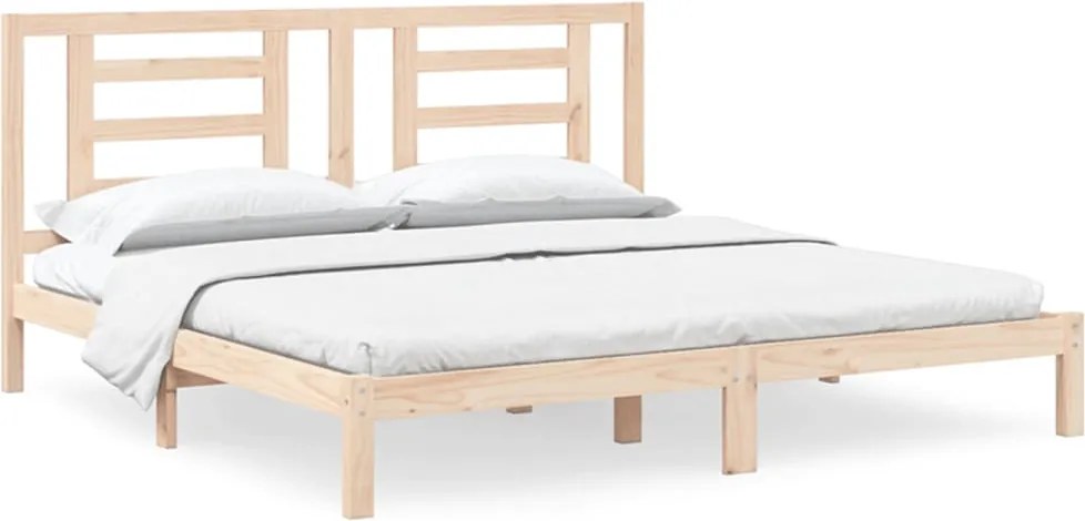 vidaXL tömör fenyőfa ágy matrac nélkül 200 x 200 cm