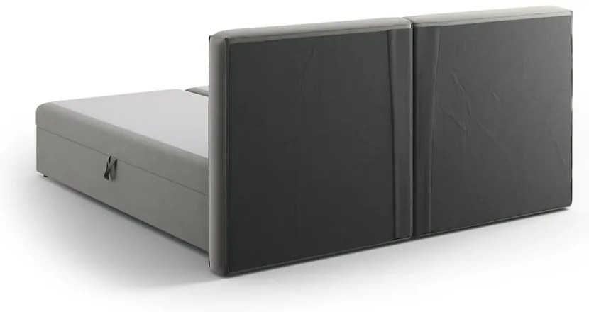 Szürke ágyneműtartós boxspring ágy 160x200 cm Arendal – Cosmopolitan Design