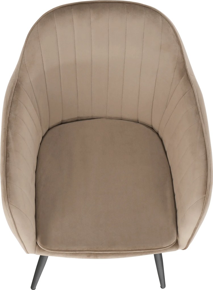 Dizájnos fotel, szürkésbarna Taupe Velvet anyag, ZIRKON