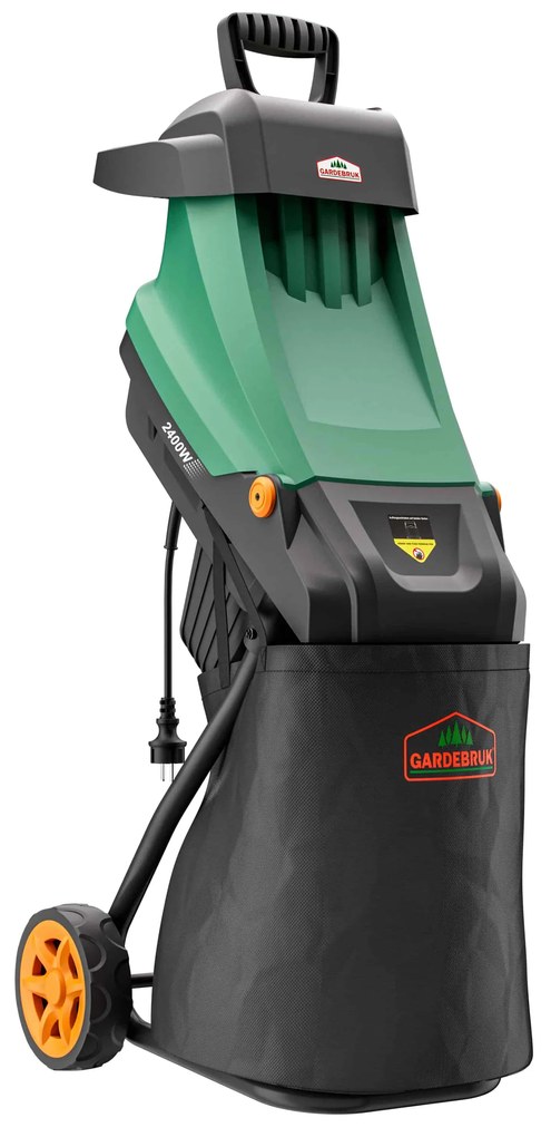 VAVRO kerti ágvágó, 2400W, 50l, fekete/zöld Gardebruk