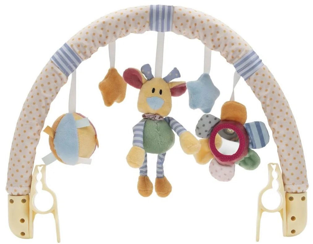 Játék babakocsira Baby Mix mackó, virág és csillagok