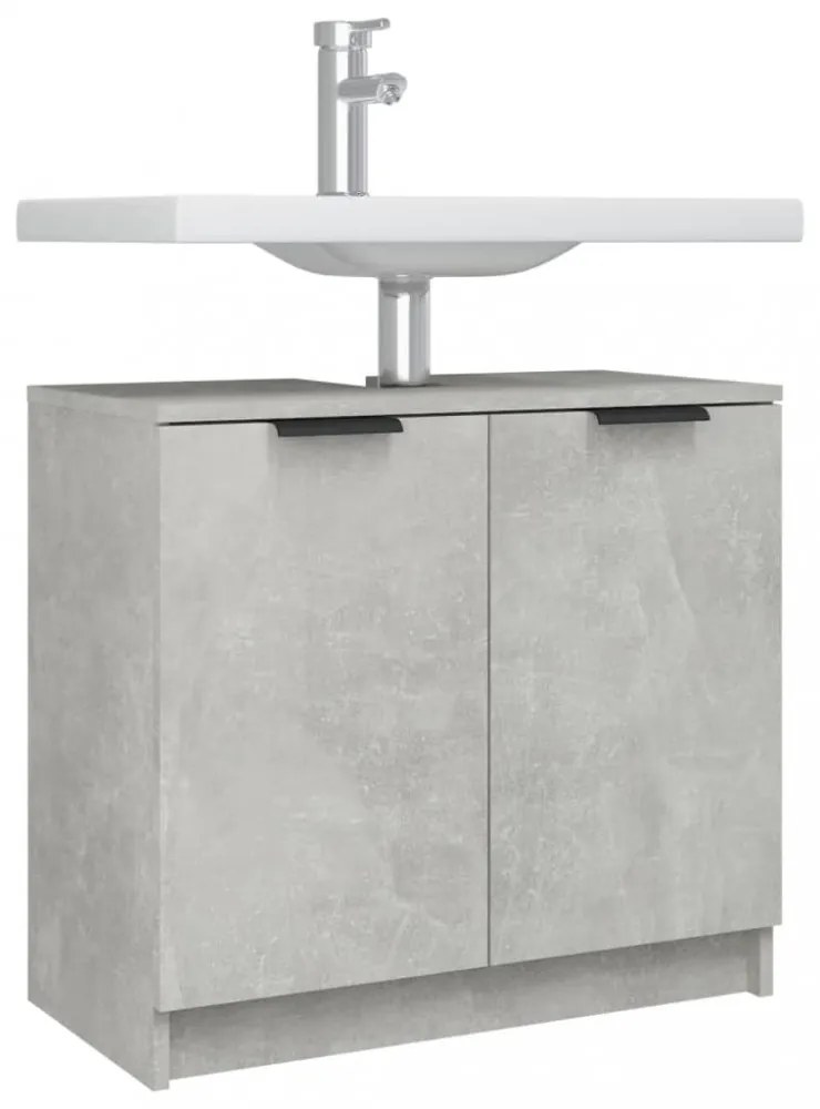betonszürke színű szerelt fa fürdőszobaszekrény 64,5x33,5x59 cm