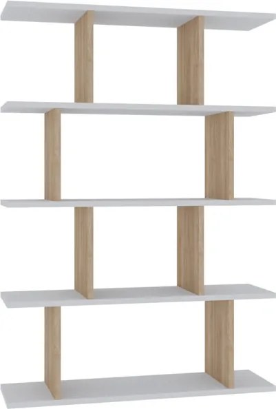Harmon könyvespolc, tölgy-fehér, 90 cm
