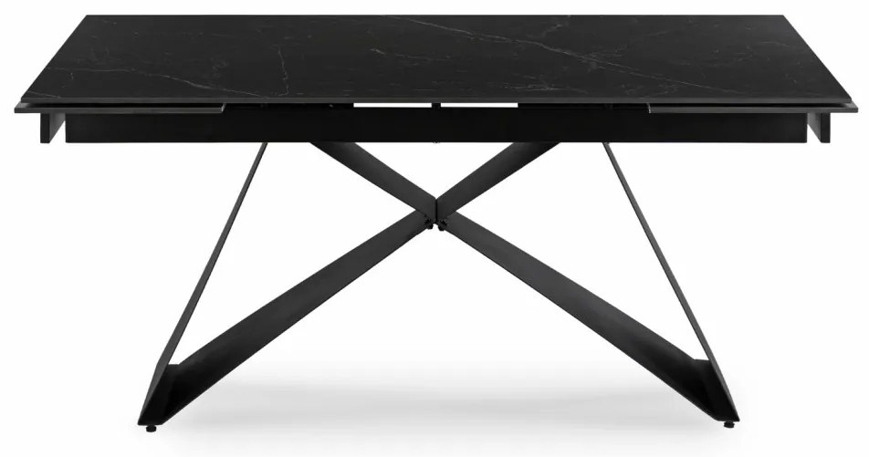 Stół VICTOR Ceramiczny Rozkładany 160-240 cm Czarny márvány/Czarny