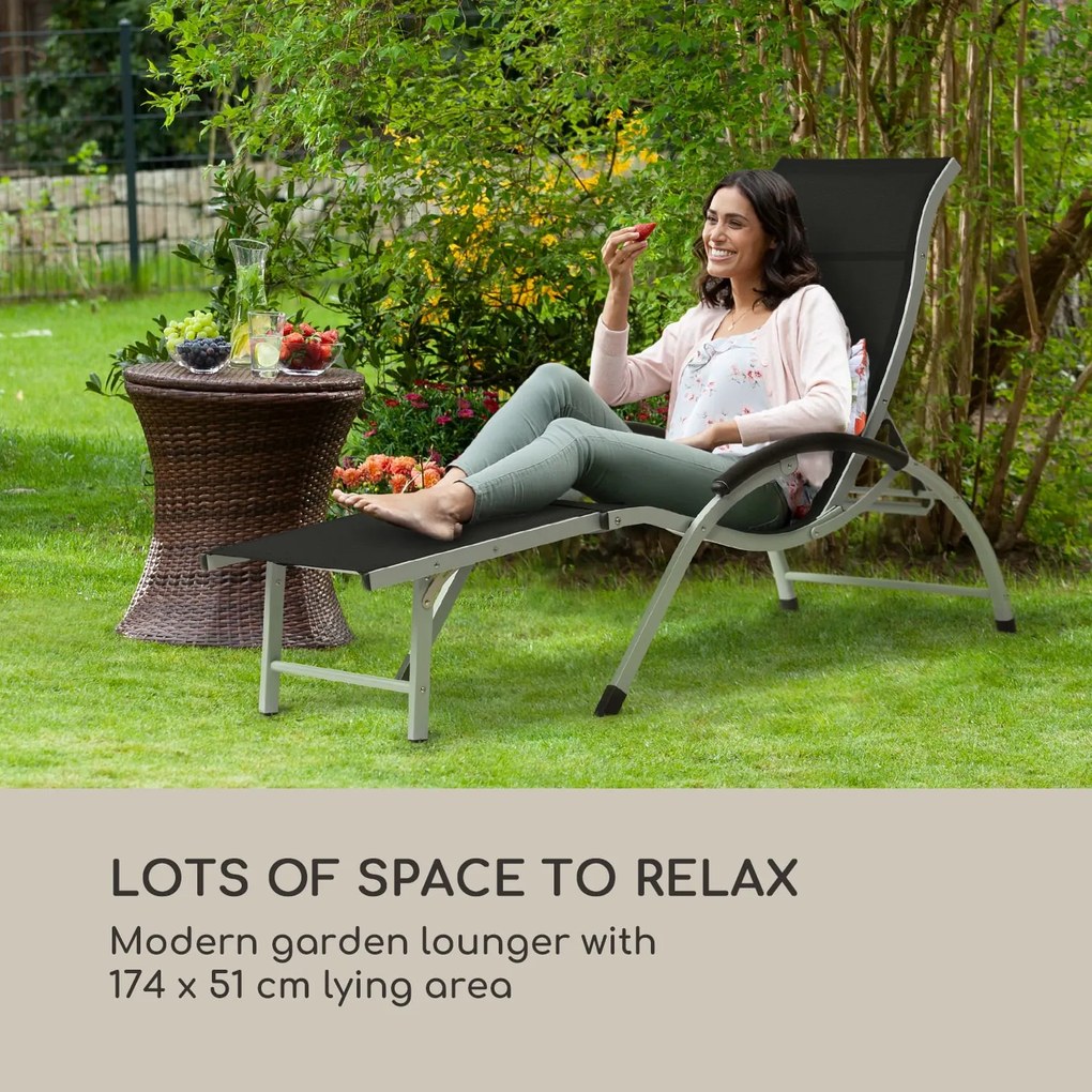 Blumfeldt Sunnyvale, nyugágy lábtartóval, alumínium, 4 szint