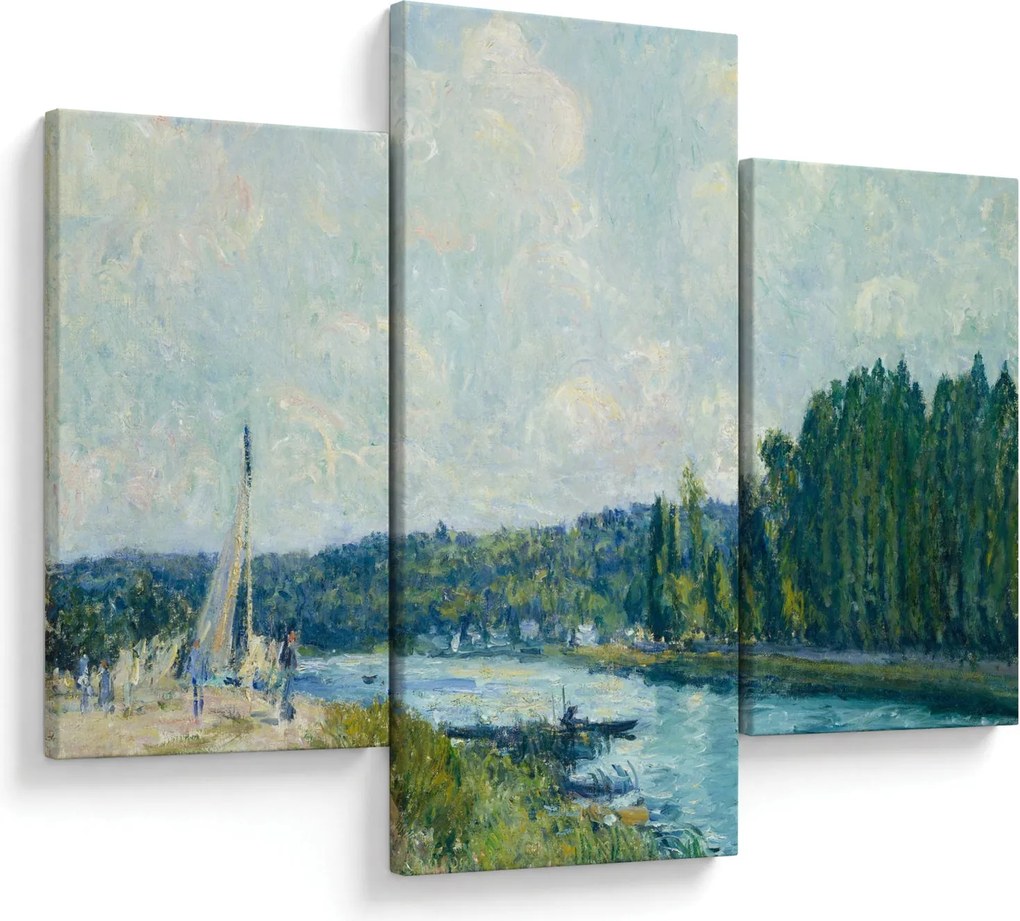 Kép - Alfred Sisley, The Banks of the Oise, reprodukciók (90x60 cm)