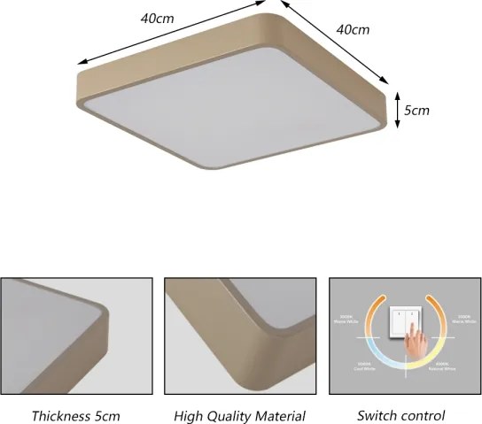 Brilagi - LED mennyezeti lámpa POOL LED/36W/230V 3000/4000/6000K 40x40 cm bézs