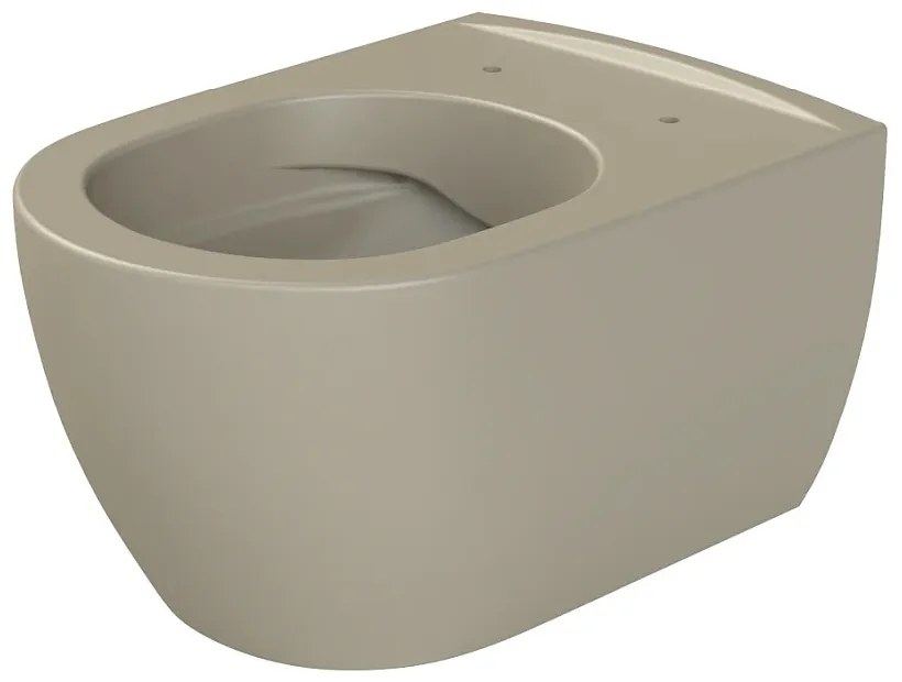 CeraStyle CITY fali WC - MATT BÉZS - rimless - perem nélküli - rejtett rögzítésű - 53 cm