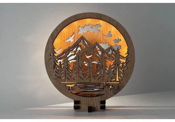 Li-Go 23583/DUB2 - LED Fényerőszabályozható asztali dekoráció LED/12W/230V 20x22 cm tölgy