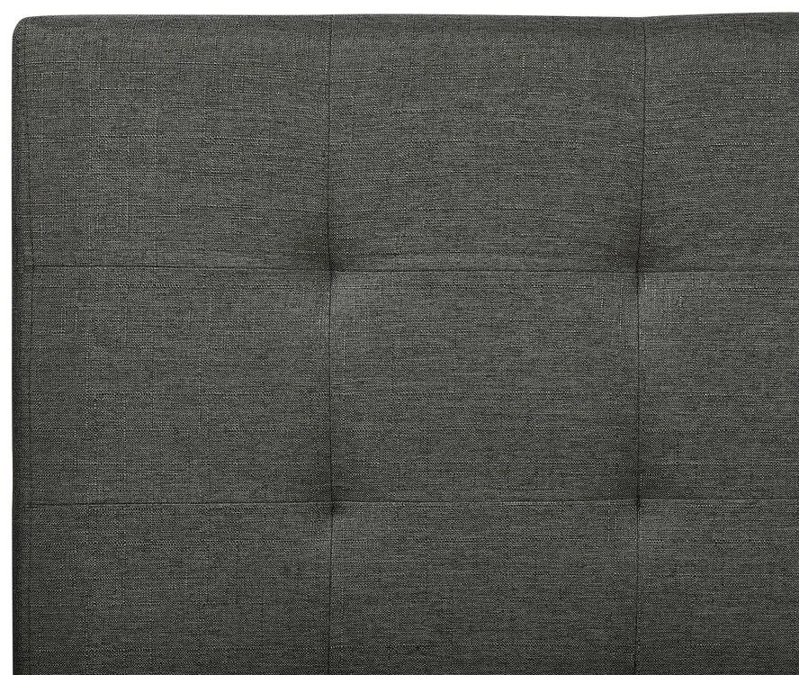 Franciaágy 140 cm ROLLA (ágyráccsal és tárolóhellyel) (sötétszürke). 1007486