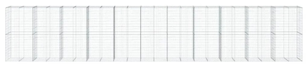 horganyzott vas gabion kosár fedéllel 1100 x 100 x 200 cm