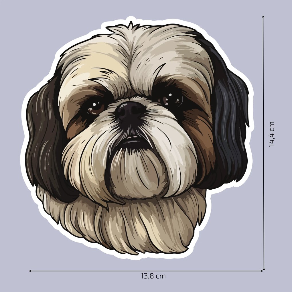 PIPPER. Matrica Shih Tzu Méret: 15cm