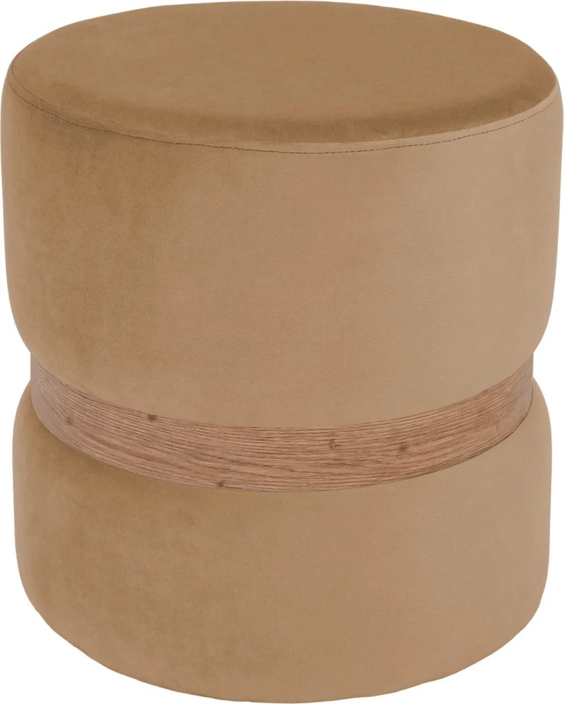 Ring puff - tölgy gyűrű - H03 - bézs bársony R
