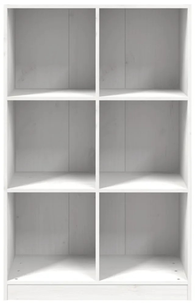 fehér tömör fenyőfa könyvszekrény 70 x 33 x 110 cm