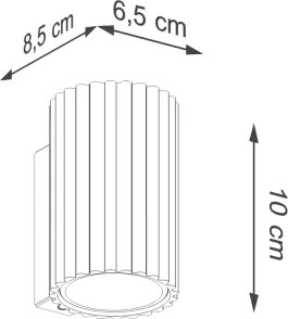 Brilagi - CRESTO LED fali lámpatest 1x GU10/10W/230V, 10 cm, barna