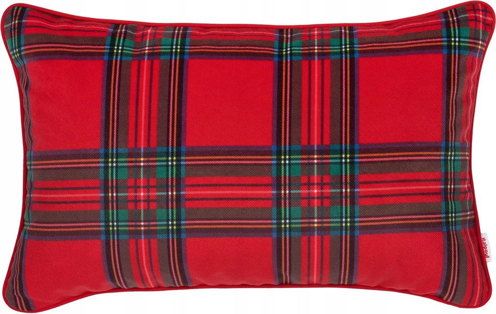 Díszpárna Kockás Piros 30x50