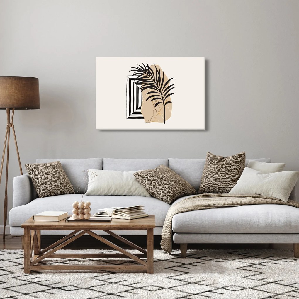 Kép - Absztrakció trópusi levelekkel N⁰3 (90x60 cm)