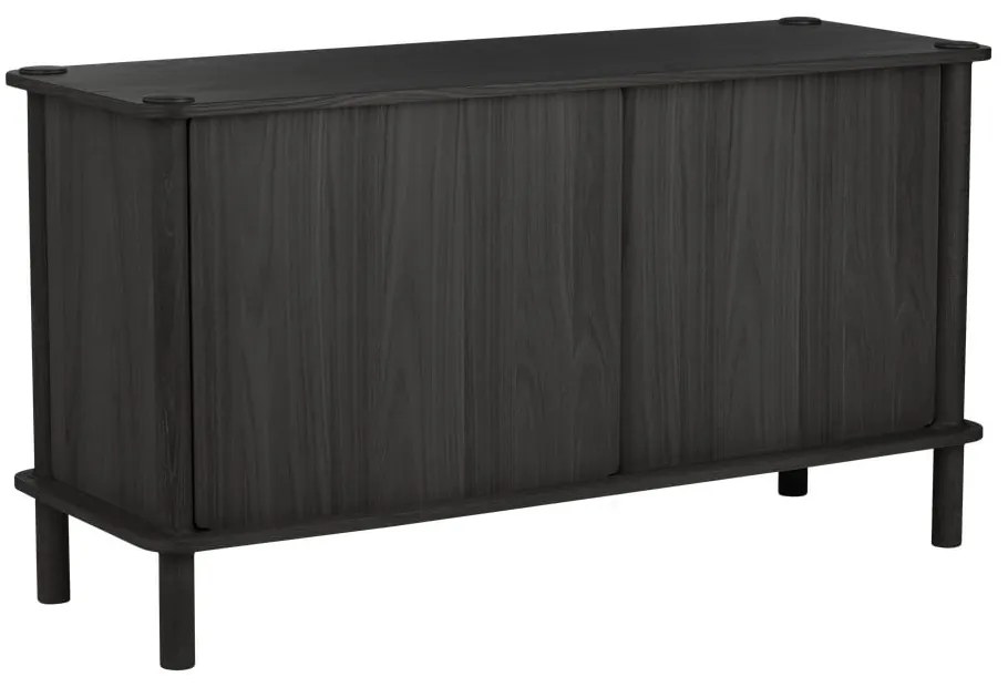 Fekete tölgyfa komód tolóajtóval 135x73,5x48 cm Italic – UMAGE