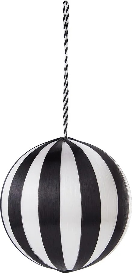 HANG ON karácsonyfadísz Ø8cm, fekete/fehér