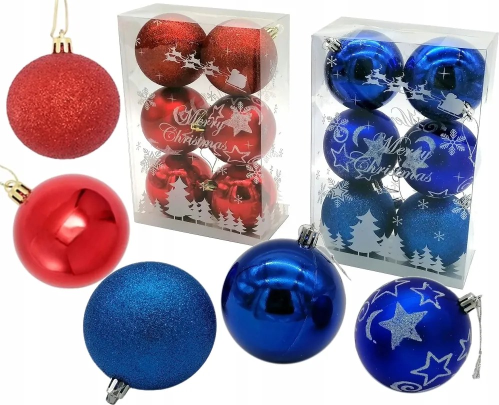 6db Sima Karácsonyfa Díszített Bomba 1799