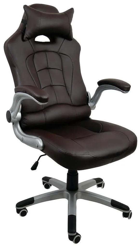 SBS Extreme X6+ Gamer szék nyak- és derékpárnával - barna