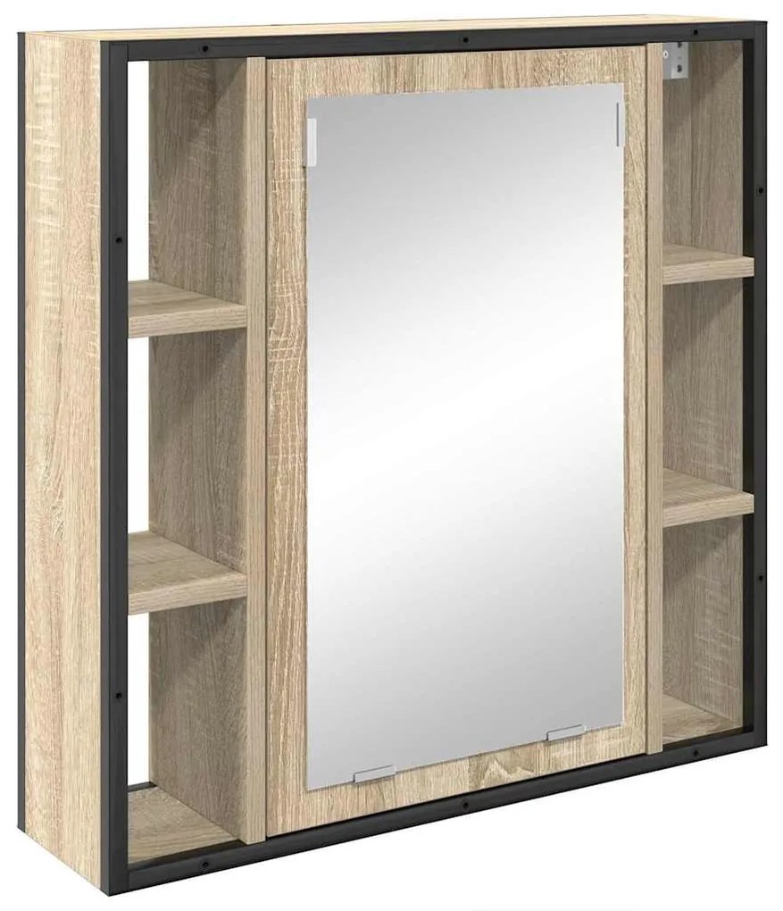 Fürdőszoba bútor szett 3 pcs sonoma tölgy 33 x 33 x 185.5 cm