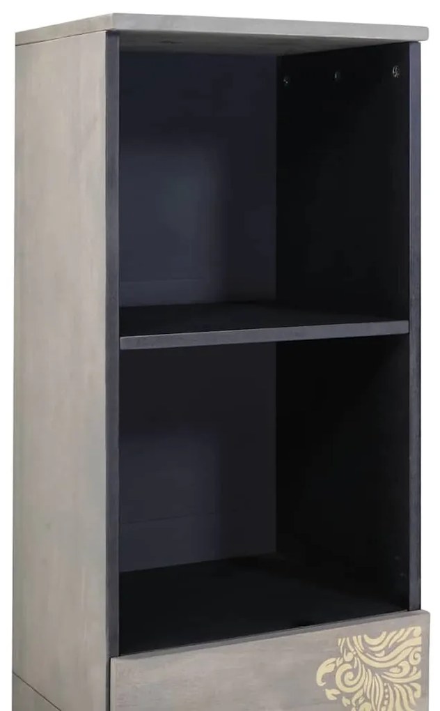 Széf fiókkal Szürke 38 x 33.5 x 160 cm Tömör mangófa