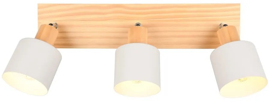 Fehér-natúr színű spotlámpa ø 9 cm Shanti – Trio